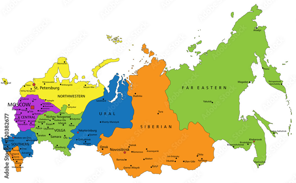 Colorful Russia Political Map With Clearly Labeled Separated Layers 1000 F 120382677 P82yaJjwqvIpBSmyJkaaZB5r4ixXkww0 
