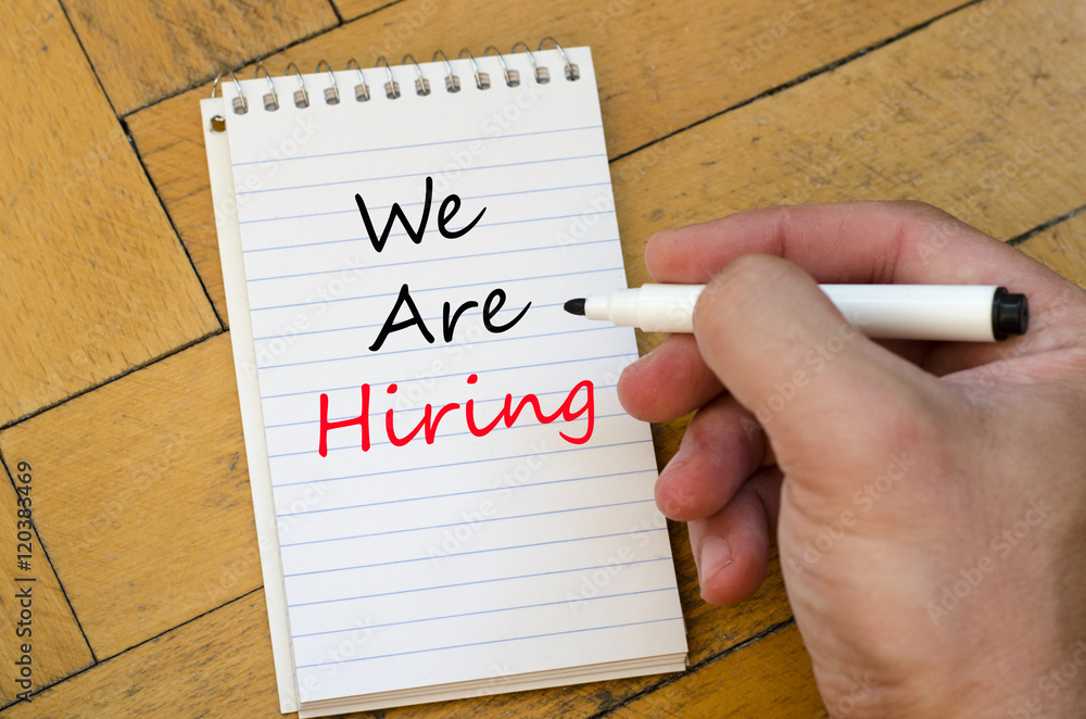We are hiring text concept We are hiring text concept