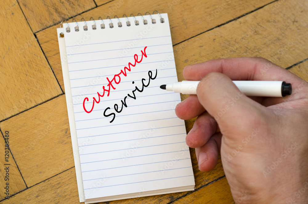 Customer service text concept Customer service text concept