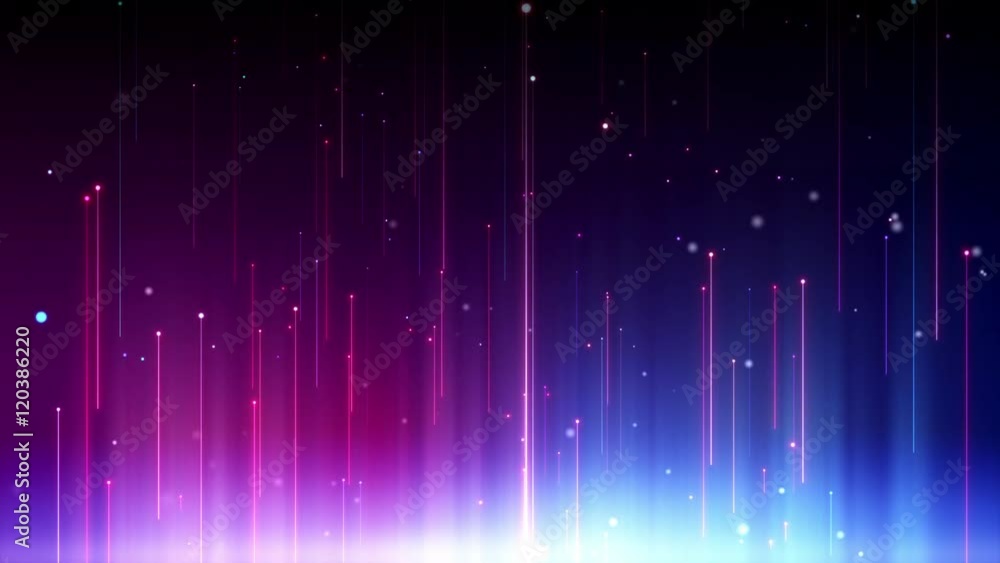 Seamlessly looping abstract background animation of particles moving up