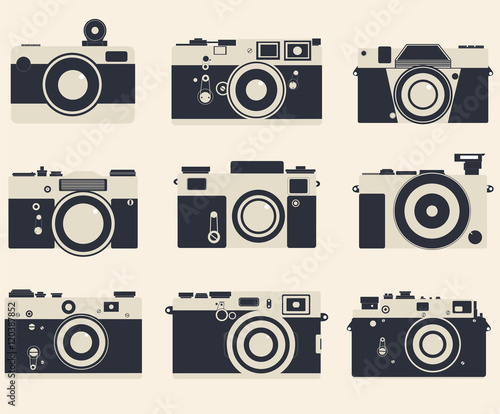 Vintage Camera Illustration set