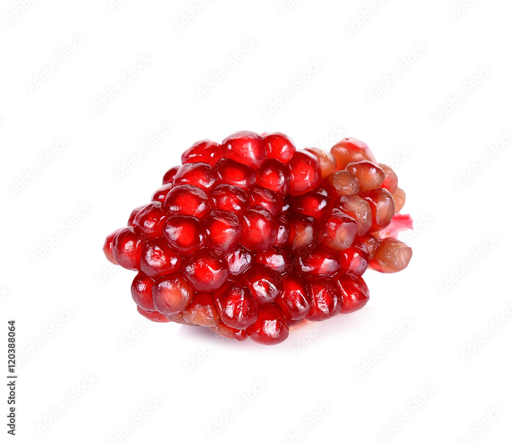 Whole pomegranate isolated on the white background Whole pomegranate isolated on the white background