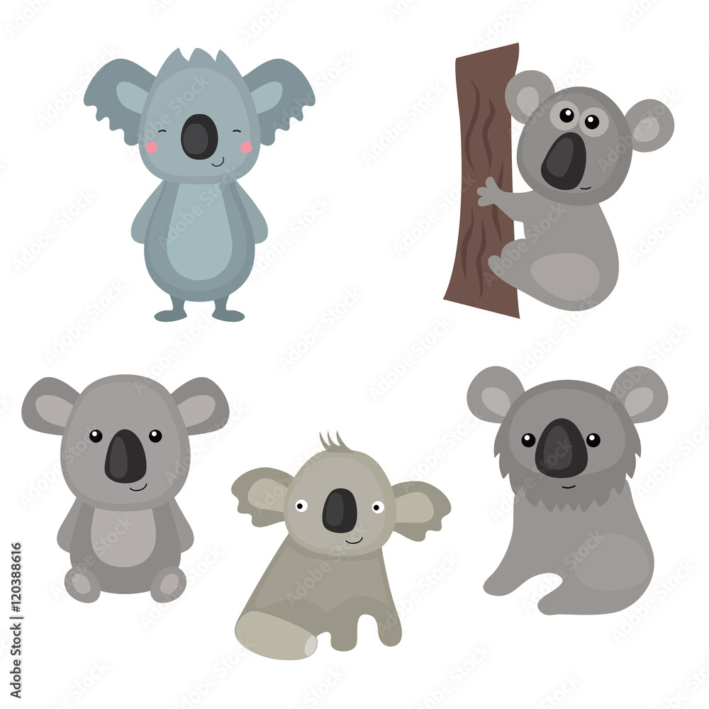Set funny koalas Set funny koalas