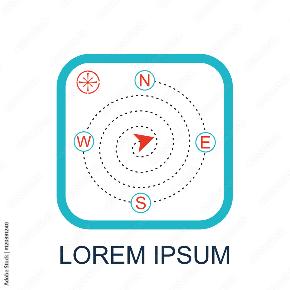 Fototapeta premium Compass wind rose. Wind icon. Vector illustration