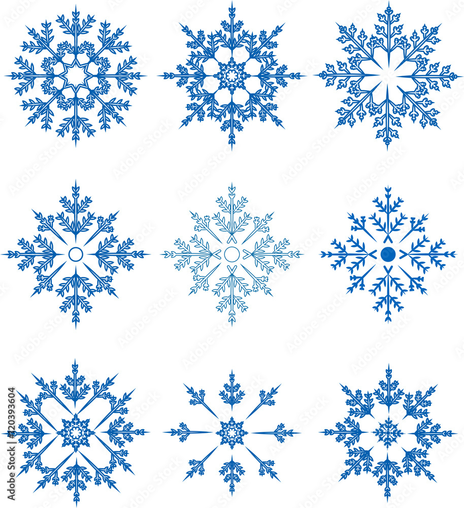 Snowflake Vector Set Snowflake Vector Set