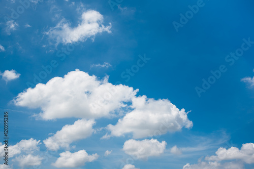 blue sky and cloud background. © chuangz