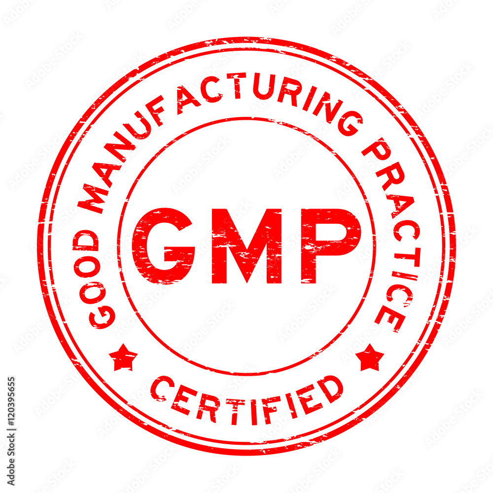 Grunge red GMP certified rubber stamp
