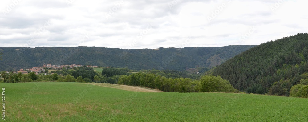 Panoramique Alleyras village Auvergne