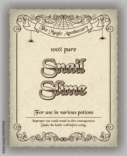 Halloween apothecary label