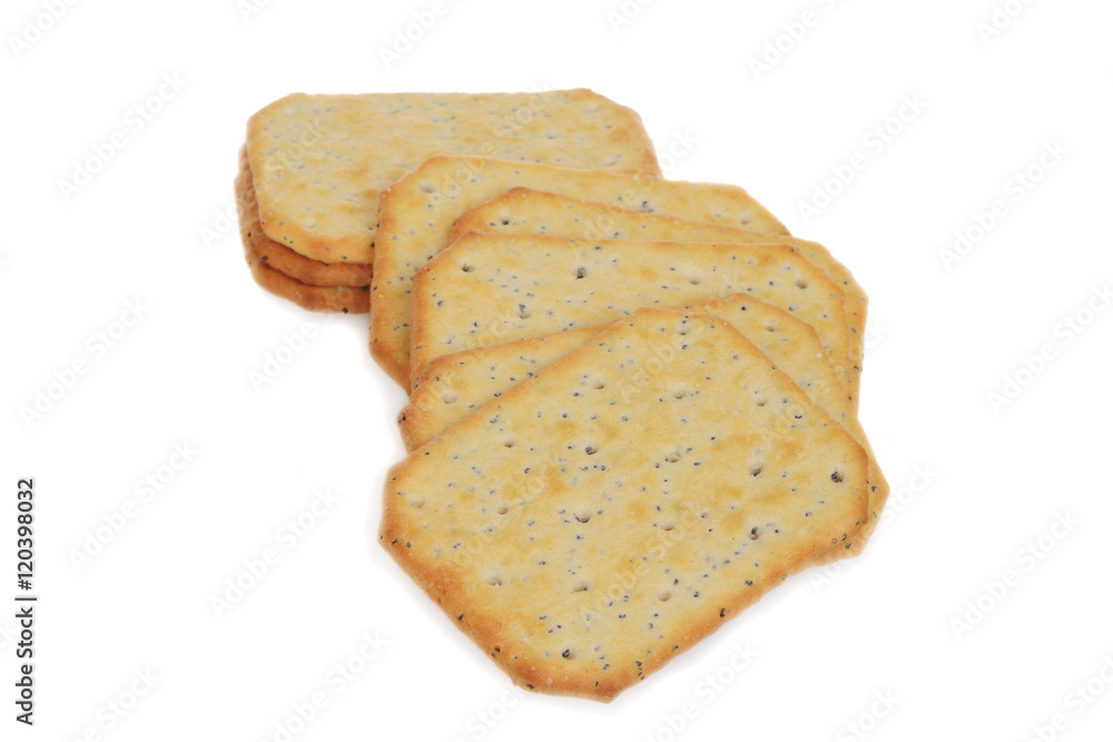 closeup multi grain crackers