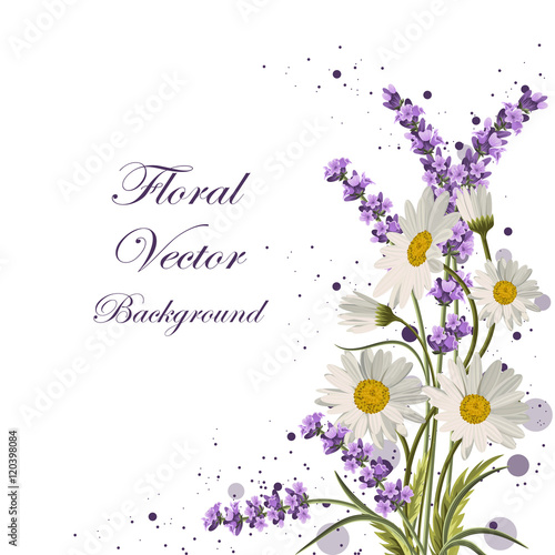 Beautiful flowers with circles