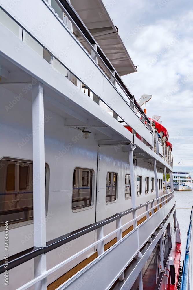 Naklejka premium boat trip on the river