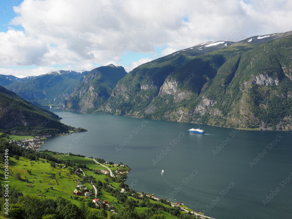 Obraz premium Aurlandsfjord. Norvège