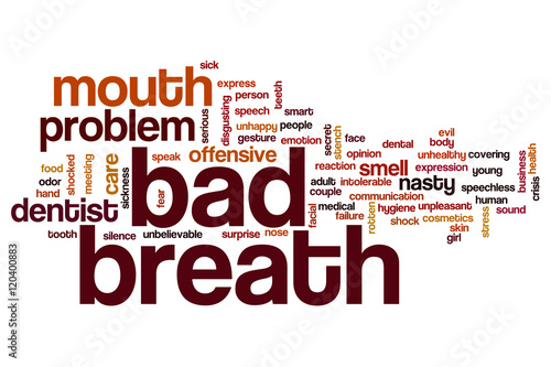 Bad breath word cloud