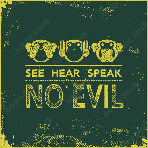 wise monkeys. Vector illustration.
