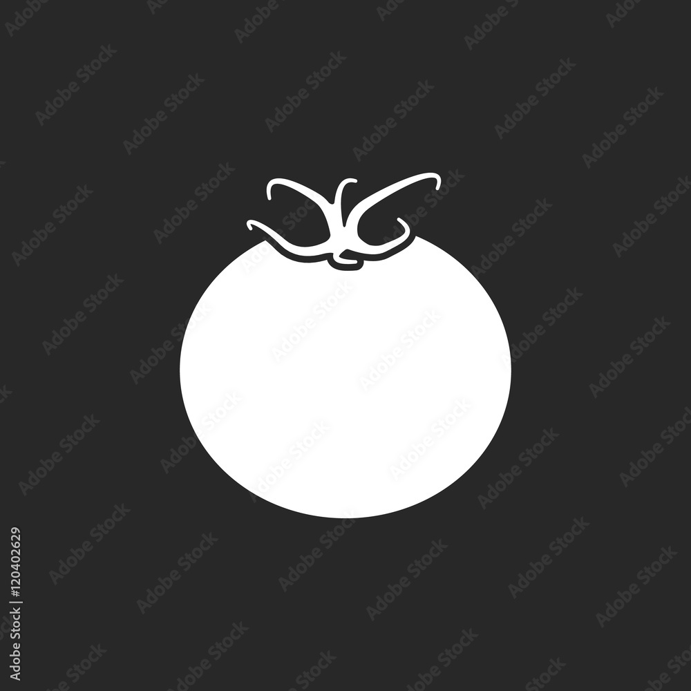 Tomato sign simple icon on background Tomato sign simple icon on background