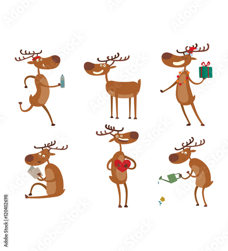 Cartoon deer vector character