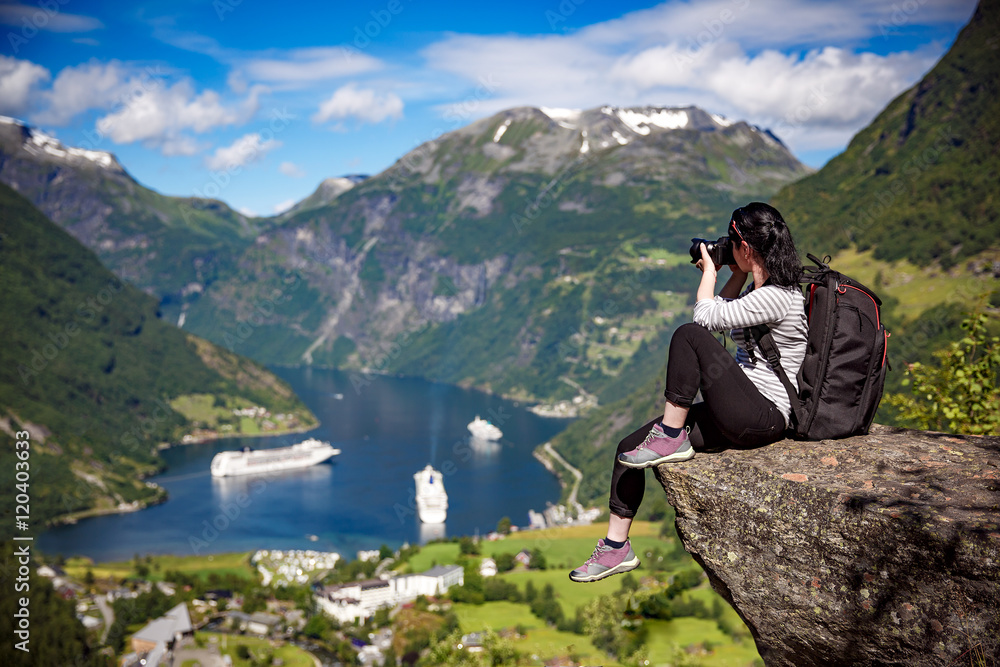 Naklejka premium Geiranger fjord, Norway.