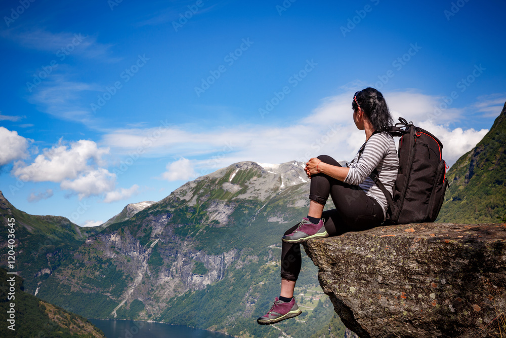 Naklejka premium Geiranger fjord, Norway.