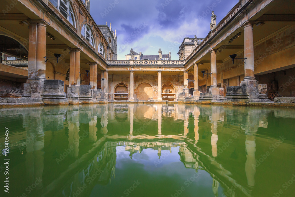 Roman Baths, the house is a well-preserved Roman site for public ...