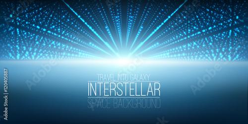 Vector interstellar space background.Cosmic galaxy illustration.Background with nebula, stardust and bright shining stars.Vector Illustration for party ,artwork, brochures, posters.