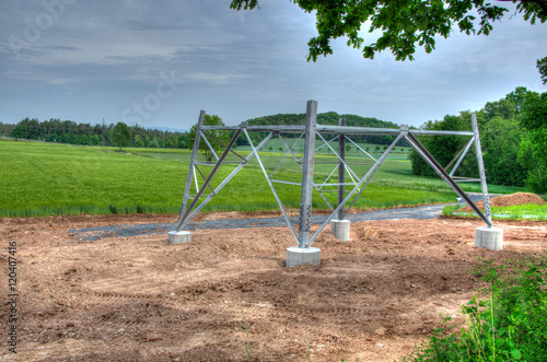 Baustelle Strommast