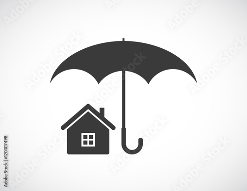house under umbrella icon