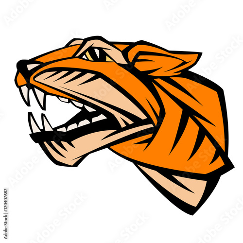 Fototapeta Naklejka Na Ścianę i Meble -  stylized tiger head vector illustration