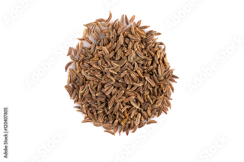 Heap of dry caraway seeds