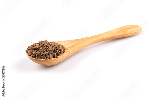 Caraway seeds in spoon