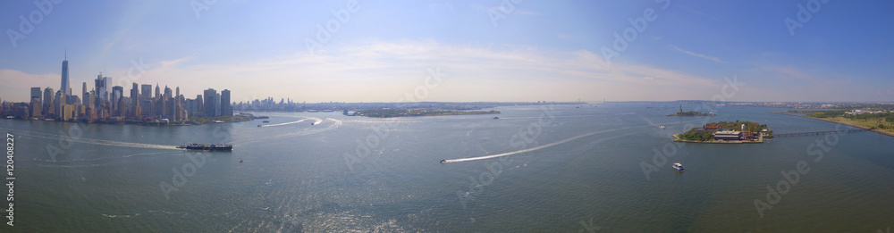 Aerial image of New York and Ellis Island