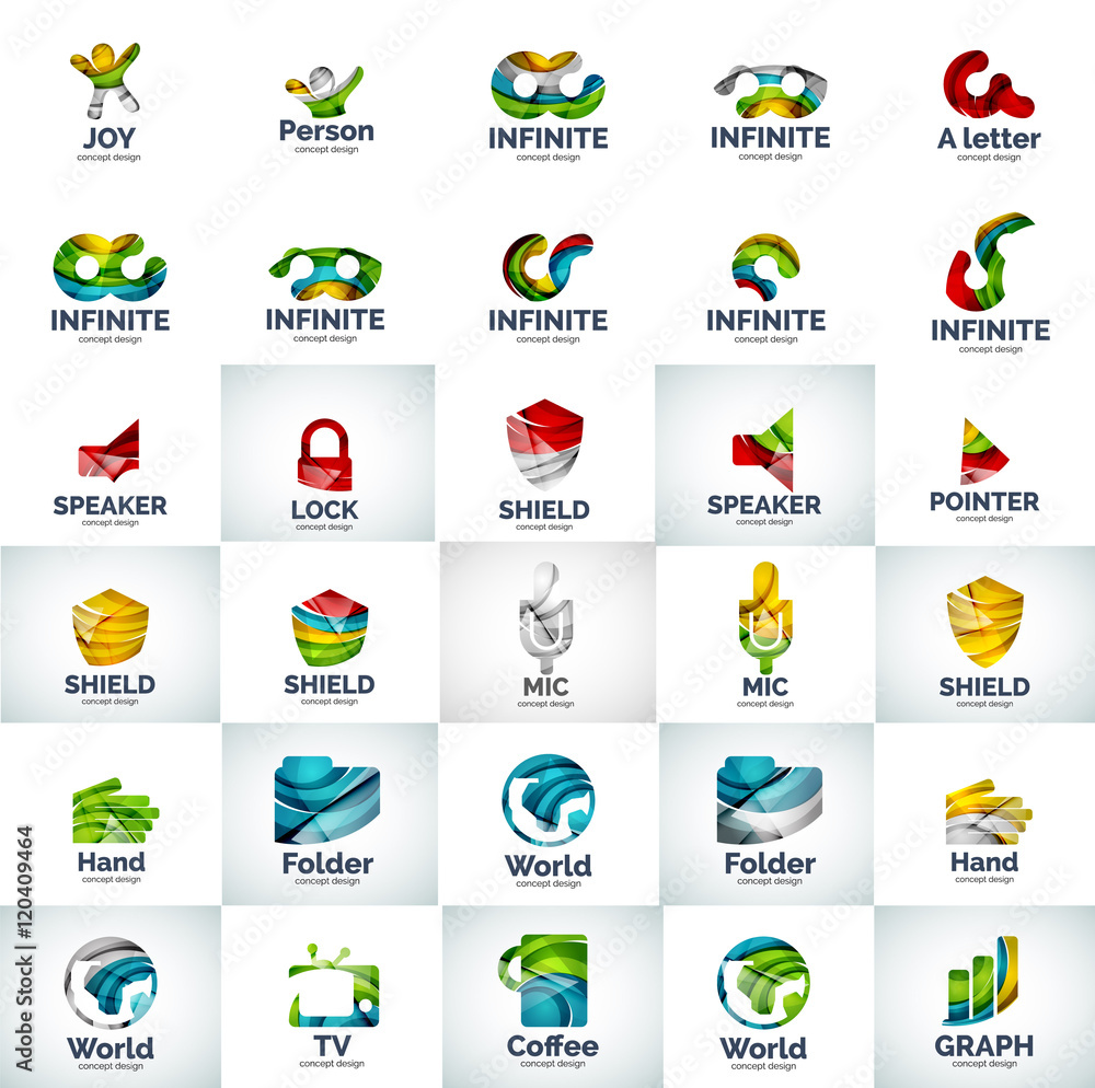 Fototapeta premium Vector abstract business logo collection