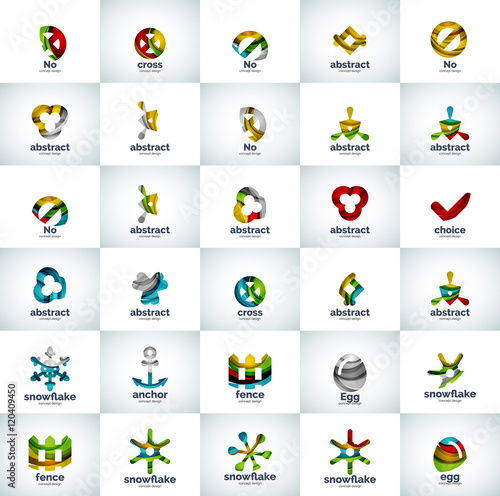 Vector abstract business logo collection