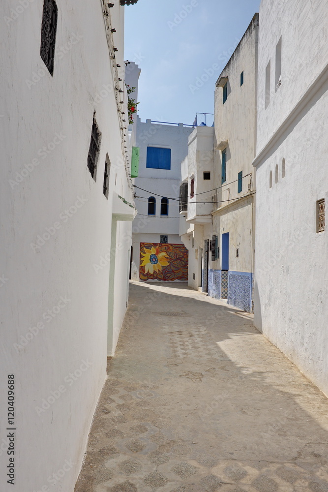 Ruelles blanches et bleues, Maroc