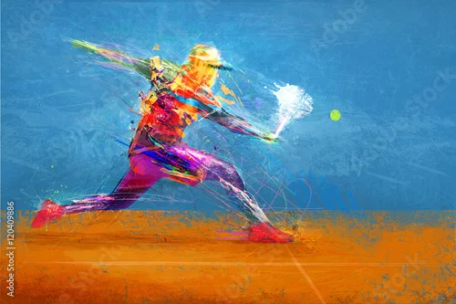 Obraz Streszczenie tenisista