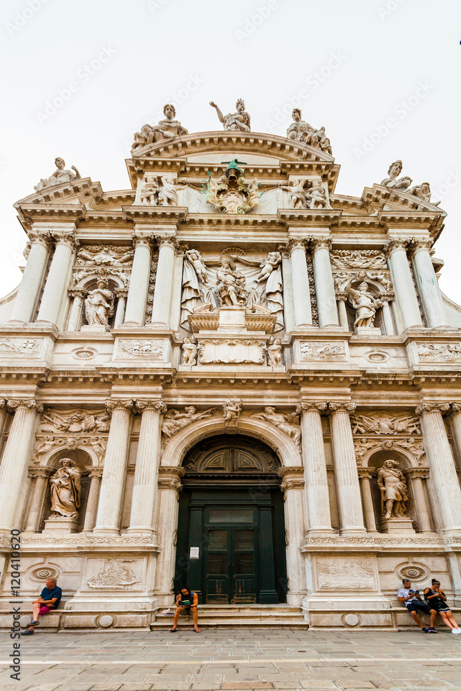 St. Mary of the Lily church. Santa Maria del Giglio at Campo Santa Maria Zobenigo, Venice, Italy