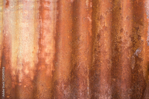 Detail of Rusty Corrugated Iron texture and patterns photo