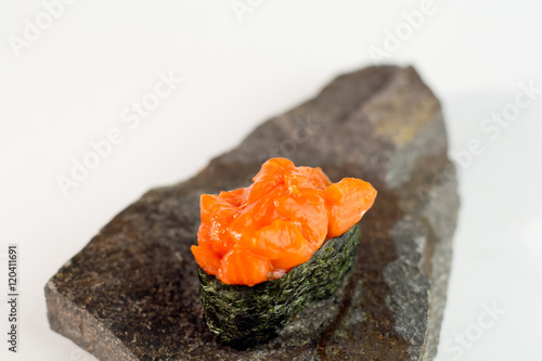 Salmon sushi, gunkan  photo