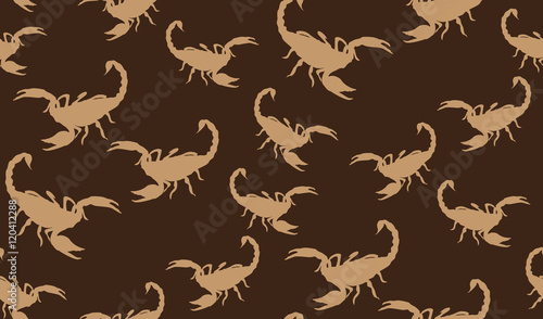 Vector seamless pattern of Scorpion