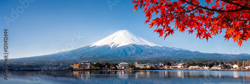 Fototapeta Halna Fuji panorama w jesieni