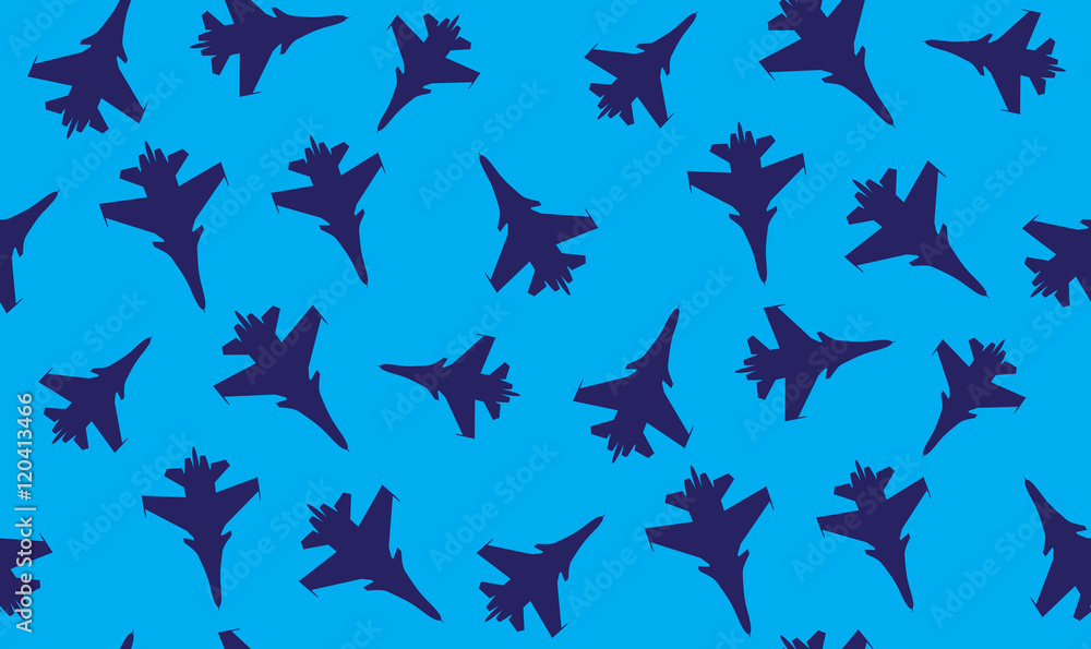 Fototapeta premium Vector seamless background of fighters