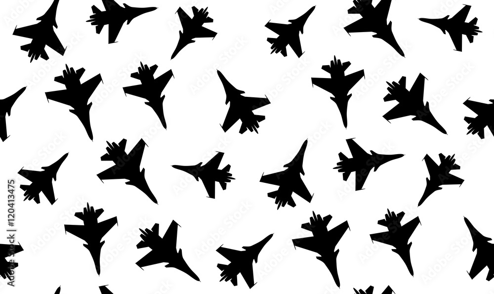 Vector seamless background of fighters Vector seamless background of fighters