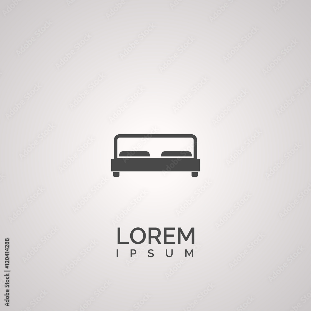 bed icon. vector illustration bed icon. vector illustration