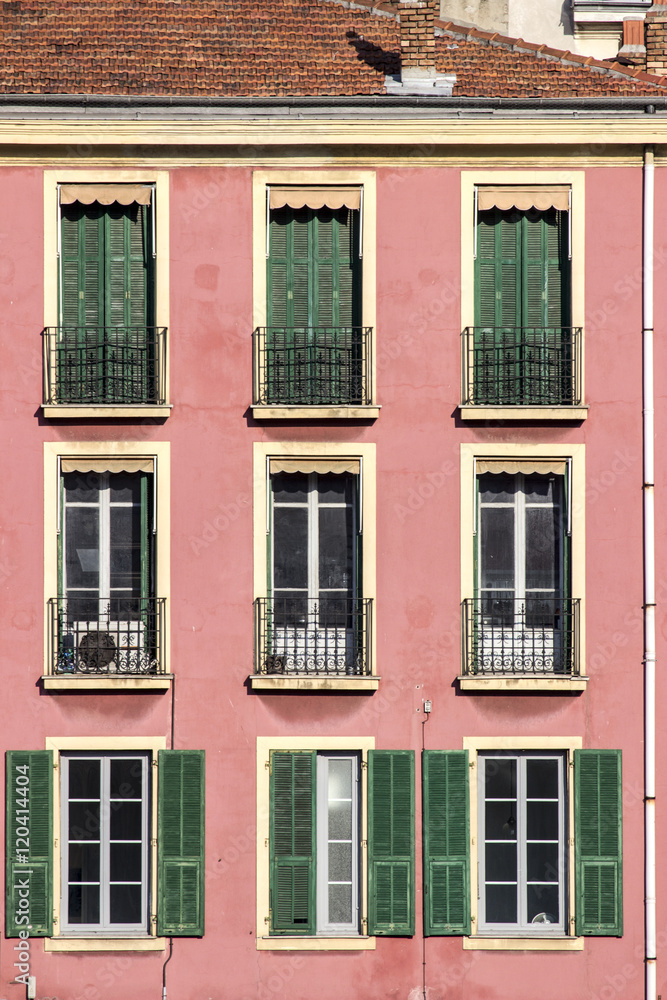 Pink House texture in Nice, France