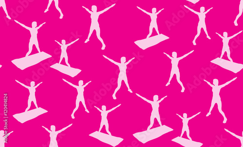 Vector seamless background of fitness