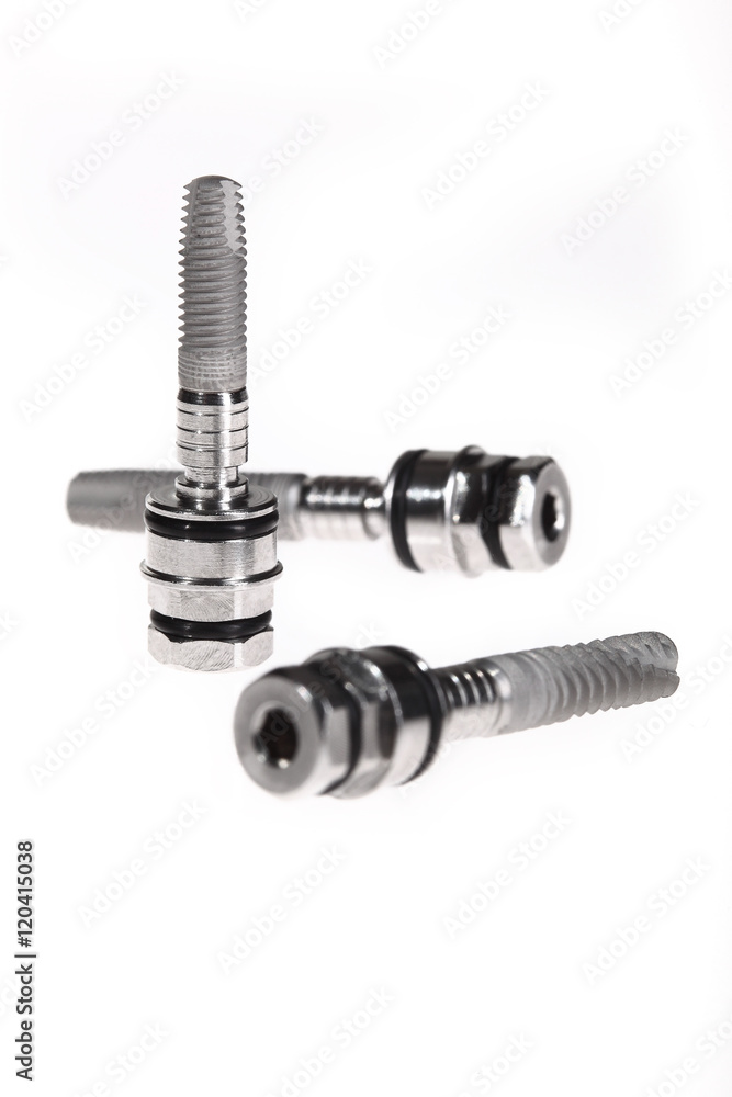 dental implants on a white background dental implants on a white background