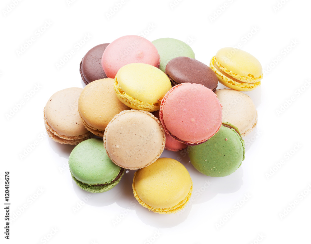 Obraz premium Colorful macaroons. Sweet macarons