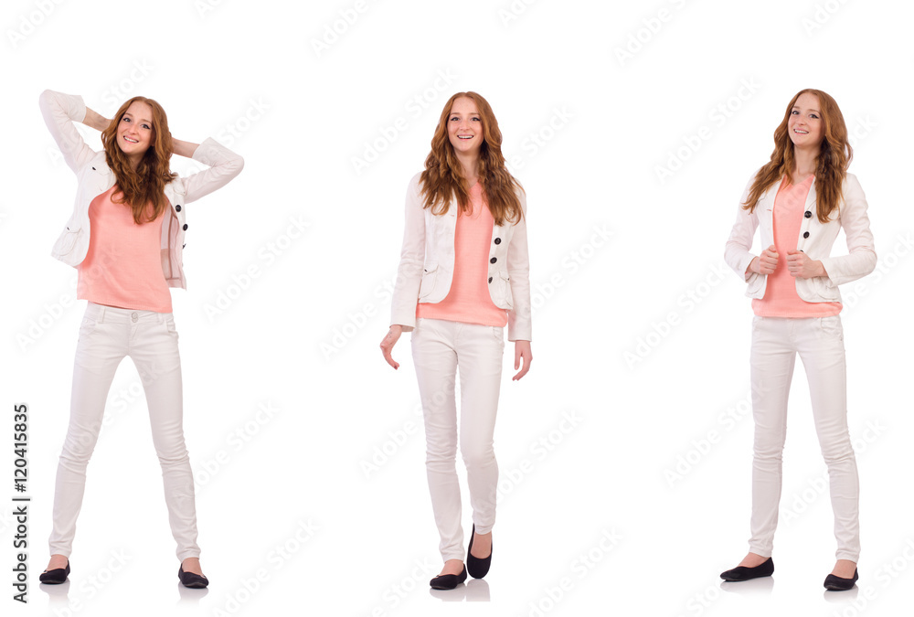 Young woman isolated on the white background Young woman isolated on the white background