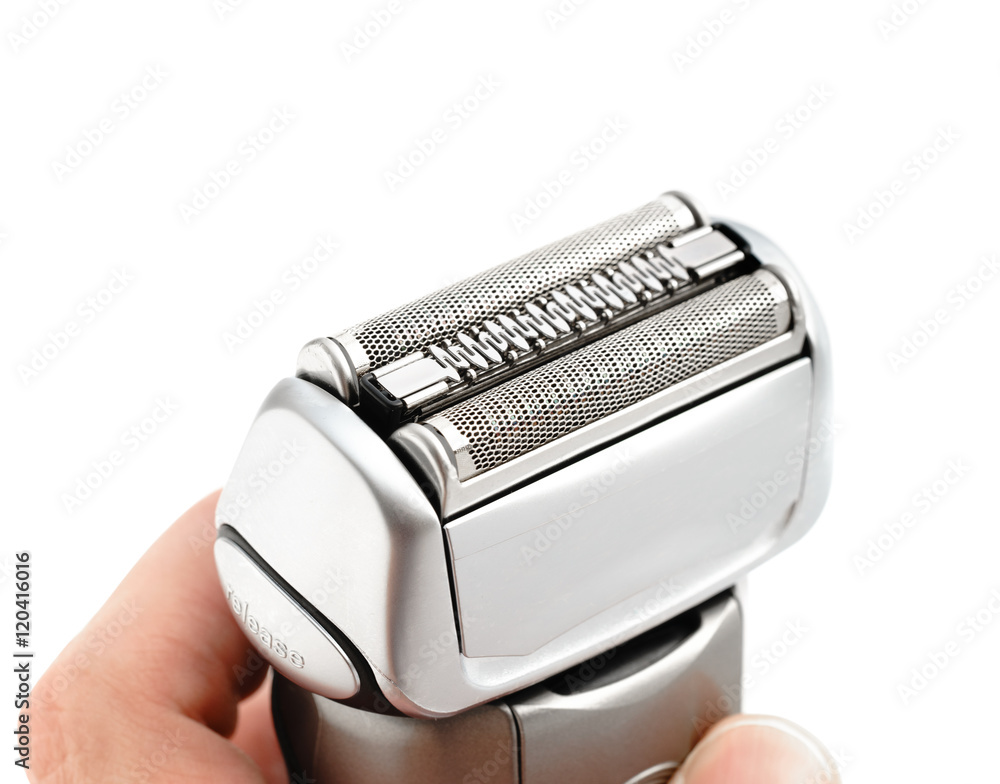 Electric shaver on white background Electric shaver on white background