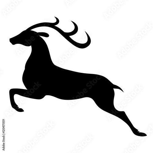 Silhouette jumping deer